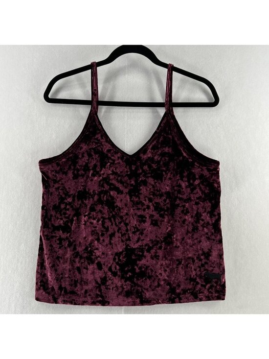 Victoria's Secret Tops - Victoria's Secret Pink Cami Tank Top Womens Size L Sleepwear Sleeveless Burgundy